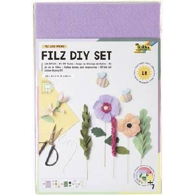 FOLIA Kreativní filcová sada Felt like Spring, 18 dílů, FOLIA 51049 ,balení 18 ks