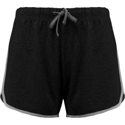 Proact Dámské bavlněné šortky SPORTS černá / šedá žíhaná