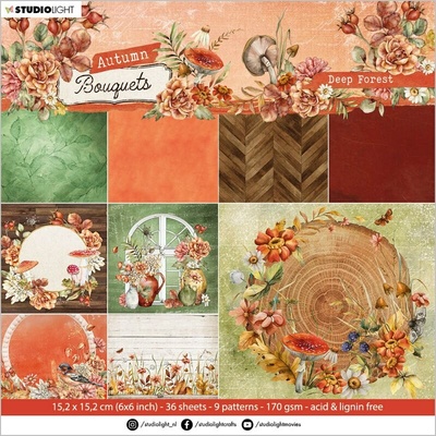 Blok podkladových papírů Studio Light "Autumn Bouquets", 36 l. - Podzim v lese