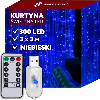 Vianočné osvetlenie na stromček Springos vo vnútri 3 m 201 - 300 svetiel