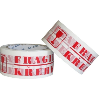 Eobaly.cz páska samolepicí PP tisk FRAGILE KŘEHKÉ 50 mm x 66 m