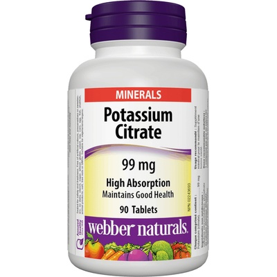 Webber Naturals Potassium Citrate 99 mg 90 tabliet
