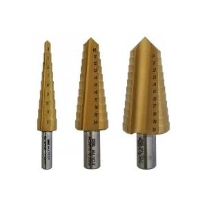 Rotabroach Стъпални свредла MULTICUT®, комплект 3 бр: Ø4-12, Ø10-20 и Ø20-30 mm (x4|x5 mm) (1829)