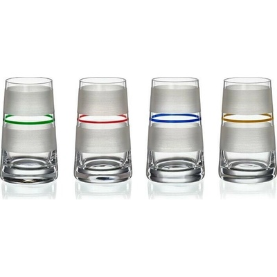 Crystalex farebné minivázičky Stripes 8 cm 4KS