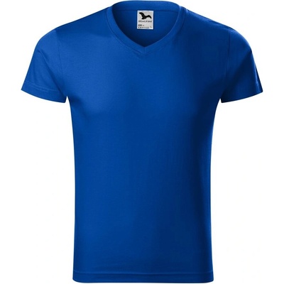 Malfini pánské tričko Slim Fit V-neck Královská modrá