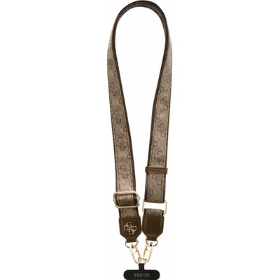 Guess Crossbody Popruh PU 4G Metal Logo Brown