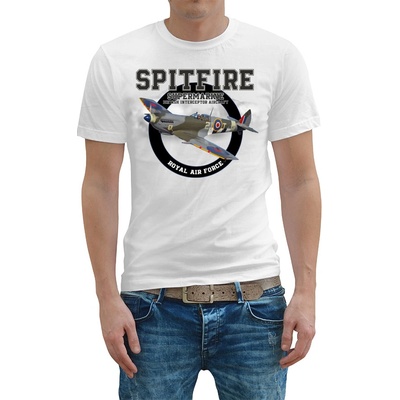 Tričko Striker Supermarine Spitfire biele