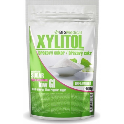 BioMedical Xylitol brezový cukor Natural 500 g