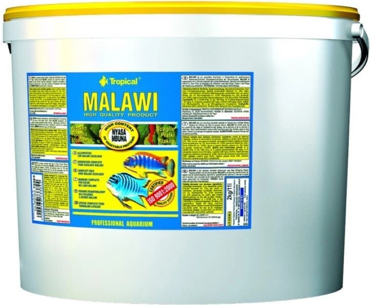 Tropical Malawi Fischfutter – 2000 G Flockenfutter Für Pflanzenfressende Buntbarsche