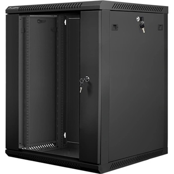 Lanberg Комуникационен шкаф Lanberg WF01-6615-10B, 19", 15U, 600 x 600 x 774, черен (WF01-6615-10B)