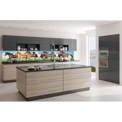 DIMEX ART Фототапет за кухня - стадо коне 350 x 60 см