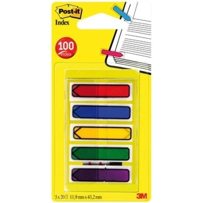 Záložky Post-it Index šípka 11,9 x 43,2mm, 5x20 l