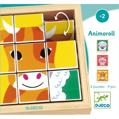 Djeco otáčavé puzzle farma