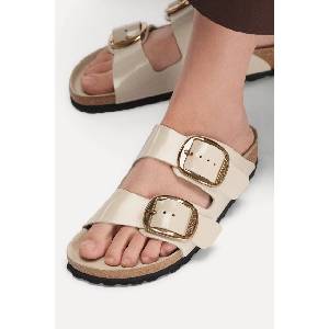 Birkenstock чехли дамски кожени Arizona Big Buckle - answear - 273,62 лв