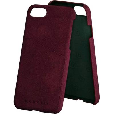 Bugatti Londra Case - велурен кейс за iPhone SE (2020), iPhone 8, iPhone 7 (червен)