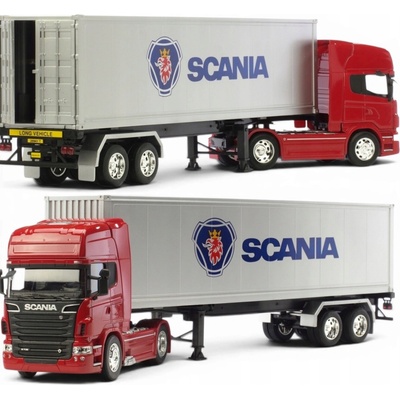 Welly Kovový nákladní vůz SCANIA V8 R730 s návěsemvícebarevný 1:32