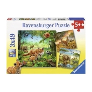 Ravensburger Tiere der Erde Puzzle 3 x 49 Teile