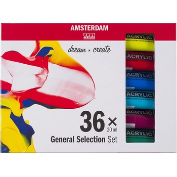 Amsterdam Akrylové farby sada 36 x 20 ml General selection