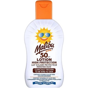 Malibu Kids Lotion SPF 50 sunscreen 200ml - White (White)