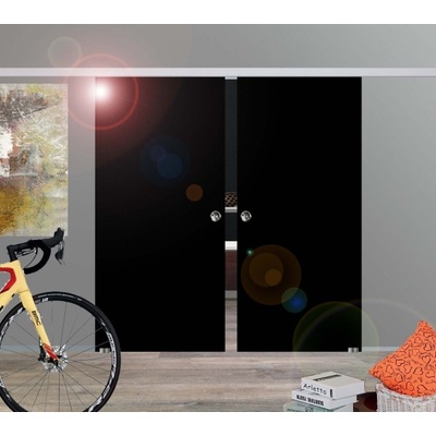 Amod Black skleněné posuvné dvoukřídlé 2 x 90 cm