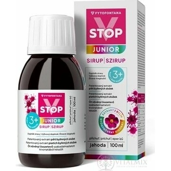 fytofontana V-STOP JUNIOR sirup s príchuťou jahody od 3 rokov 100 ml