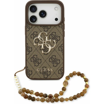 GUESS PU 4G Metal Logo Strap Заден Калъф за iPhone 17 Pro Кафяв Guess | Kafyav | МЪЖЕ | UNI