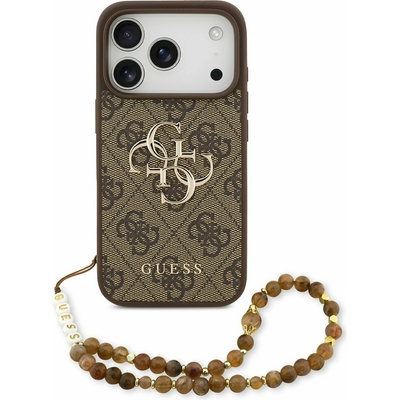 GUESS PU 4G Metal Logo Strap Заден Калъф за iPhone 17 Pro Кафяв Guess | Kafyav | ЖЕНИ | UNI