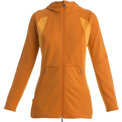 Icebreaker Wmns Merino Quantum ZoneKnit LS Zip Hoodie Earth/Solar/Cb