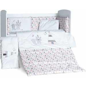 Dizain Бебешки спален комплект Бродерия Индианец розов Ластик Цип Comfort Line