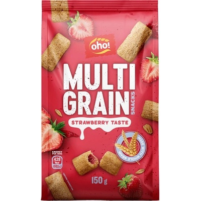 OHO Viaczrnné plnené vankúšiky s jahodovou príchuťou 150 g