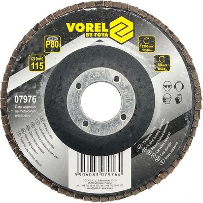 Vorel kotouč brusný lamelový 115 mm p80 TO-07976