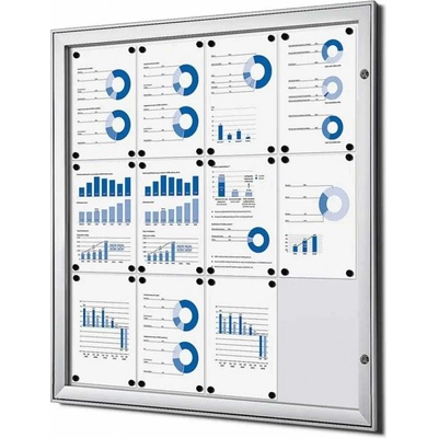 A-Z Reklama CZ Vitrína interier-exterier SCS12xA4 pro prospekty 12xA4 - Stříbrná – Zboží Živě