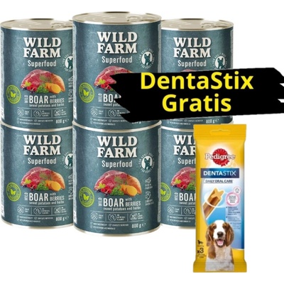 Wild Farm Superfood zvěřina s batáty bobulemi a bylinkami 6 x 800 g