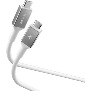 Spigen Кабел с бързо зареждане за устройства с USB-C порт - Spigen Essential USB-C to USB-C Cable 100W (бял) (100 см) (ACA08774)