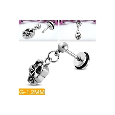 Piercingate falešný piercing lebka PFA00281