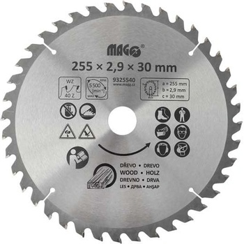 Magg Pilový kotouč 255x2,9x30mm/ 40 zubů střídavě šikmé 9325540