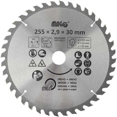 Magg Pilový kotouč 255x2,9x30mm/ 40 zubů střídavě šikmé 9325540