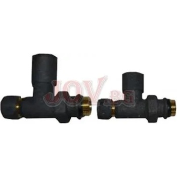 Image 1 of THS Thermostyle Радиаторен сет lux duo black ths 1/2"х16мм прав