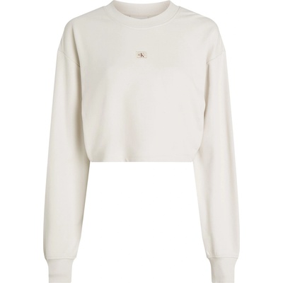 Calvin Klein Блуза Calvin Klein Jeans Women's Cropped Relaxed Fit Sweatshirt - Chalk