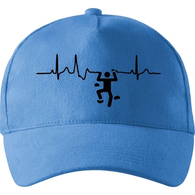EKG lezecká stěna so zahnutým šiltom a látkovou sponou Svetlomodrá