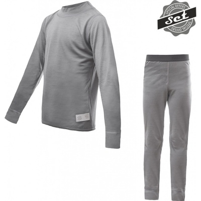 Sensor Merino Active setdetský tričko dl.rukáv + spodky šedá