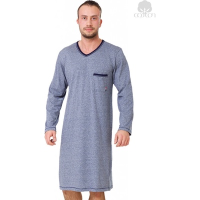 M-Max baltazar 610 noční košile dlouhý rukáv tmavě modrá – Zbozi.Blesk.cz