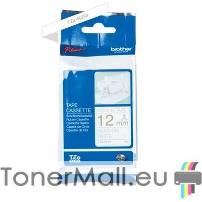 Brother Tape Gold on White Brother TZE-R234