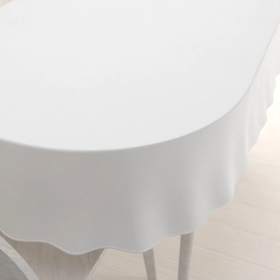 Biante Teflonový oválný ubrus TF-004 Bílý 120x160 cm