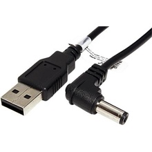 Goobay 19.92.1041 napájecí USB -> souosý napájecí konektor 5,5x2,1mm, lomený 90° 1m