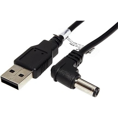 Goobay 19.92.1041 napájecí USB -> souosý napájecí konektor 5,5x2,1mm, lomený 90° 1m