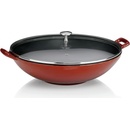 Kela Litinová pánev wok s pokličkou CALIDO červená 36 cm