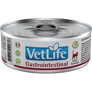 Farmina Vet Life Gastrointestinal - пълноценна диетична консерва за котки за намаляване на риска от остра чревна непропускливост, остра диария, последващото възстановяване - 0, 85 кг, Италия - PVT085002