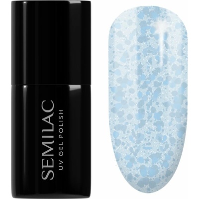 Semilac UV Hybrid Crushed_ICE gélový lak na nechty s použitím UV/LED lampy odtieň 493 Bubble Gum 7 ml
