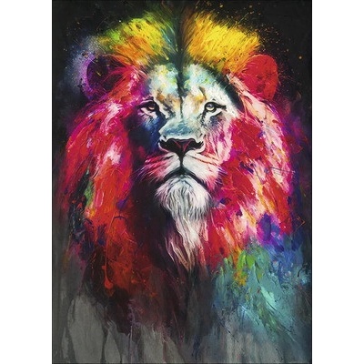 Ručne maľovaný obraz Lion Head 50x70 cm